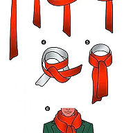 завязывание мужских зимних шарфов