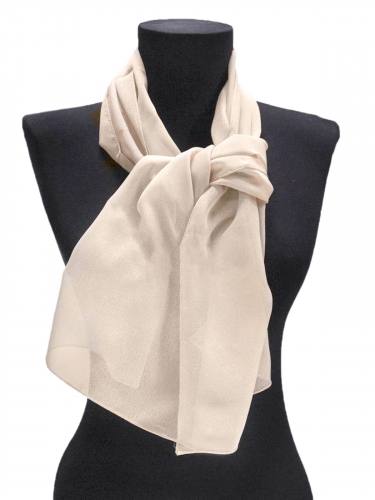 Шарф светло-бежевый шифон 846764N