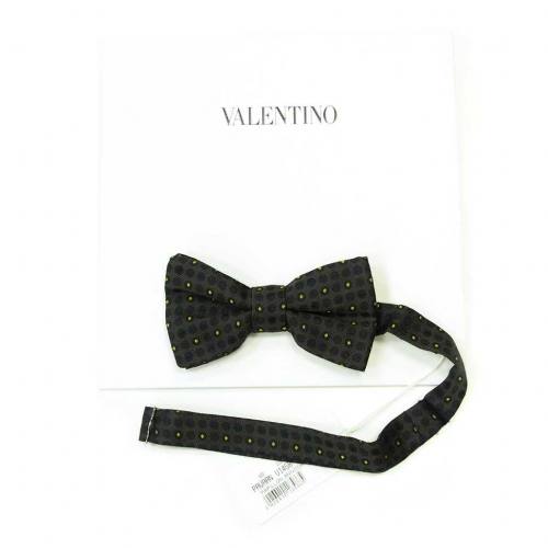 Темная шелковая бабочка в горох Valentino 822777
