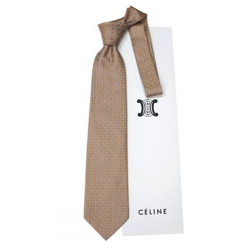 Песочный галстук с узором Celine 851763