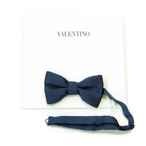 Жаккардовый шелк "косичками "на голубоватой бабочке Valentino 822815
