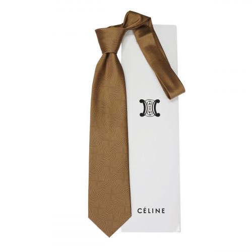 Печатный галстук в коричневых тонах Celine 851861 