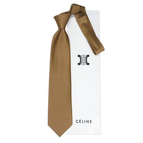Печатный галстук в коричневых тонах Celine 851861 