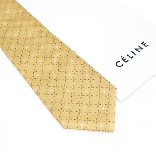 Красивый бежевый мужской галстук Celine 853389
