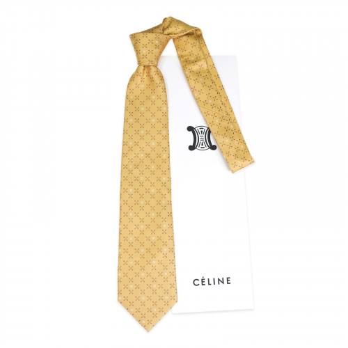 Красивый бежевый мужской галстук Celine 853389