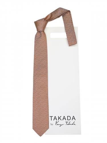 Серый галстук с дизайном золотисто-оранжевый леопард Kenzo Takada 826163N 