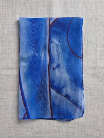 Шарф в голубых тонах Roby Foulards 845891
