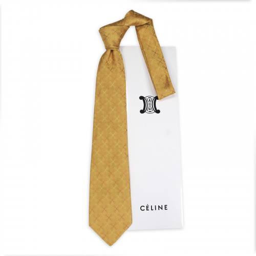 Желто-коричневый галстук геометрия Celine 853147