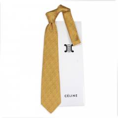 Желто-коричневый галстук геометрия Celine 853147