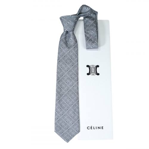 Стильный серый мужской галстук Celine 851410