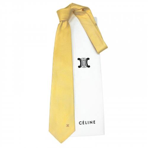 Желтый галстук см мелкий жаккард Celine 852672
