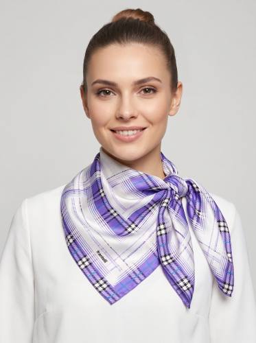 Платок женский сиреневый 90x90, атлас (100% шелк) Frantelli S29090010-FF
