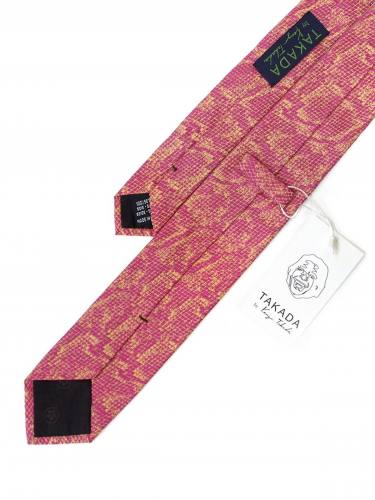 Розовый шелковый галстук с дизайном Takada Kenzo 826391N