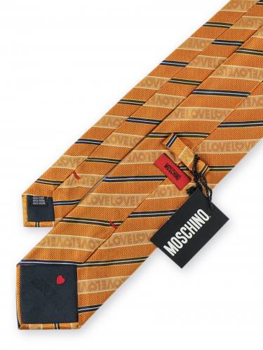 Оранжевый галстук в полоску Moschino 35777 