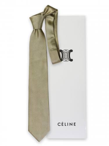 Светлый галстук с оригинальный орнаментом Celine 57829