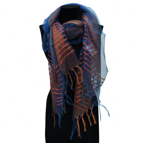 Женский палантин в синих тонах Renato Balestra 840892