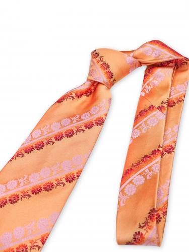 Яркий итальянский галстук с цветами Christian Lacroix 836081 